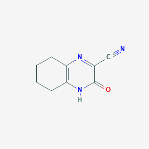molecular formula C9H9N3O B162564 3-Oxo-3,4,5,6,7,8-hexahydroquinoxaline-2-carbonitrile CAS No. 130647-45-9