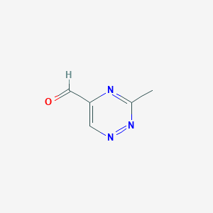 molecular formula C5H5N3O B1625652 3-Methyl-1,2,4-triazine-5-carbaldehyde CAS No. 94243-22-8