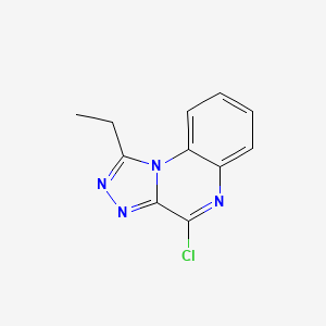 molecular formula C11H9ClN4 B1625653 4-Chloro-1-ethyl-[1,2,4]triazolo[4,3-a]quinoxaline CAS No. 91895-40-8