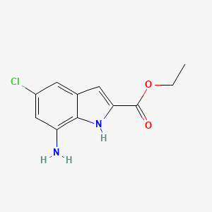 Ethyl 7-amino-5-chloro-1H-indole-2-carboxylate