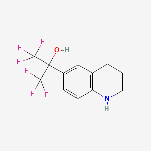 molecular formula C12H11F6NO B1625662 1,1,1,3,3,3-Hexafluoro-2-(1,2,3,4-tetrahydroquinolin-6-yl)propan-2-ol CAS No. 65797-52-6