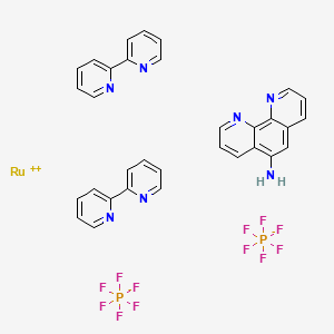 molecular formula C32H25F12N7P2Ru B1625680 Bis(2,2'-bipyridine)-(5-aminophenanthroline)ruthenium bis(hexafluorophosphate) CAS No. 84537-86-0