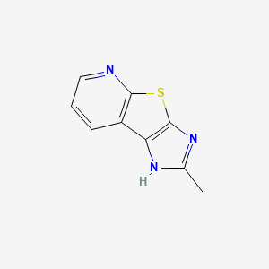 molecular formula C9H7N3S B1625708 2-Methyl-1H-imidazo[4',5':4,5]thieno[2,3-b]pyridine CAS No. 91870-91-6