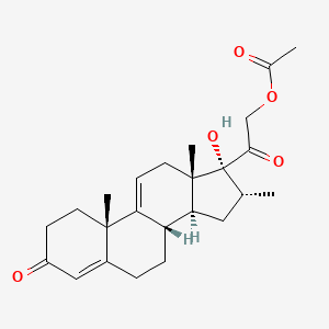 molecular formula C24H32O5 B1625717 17,21-Dihydroxy-16alpha-methylpregna-4,9(11)-diene-3,20-dione 21-acetate CAS No. 34542-56-8