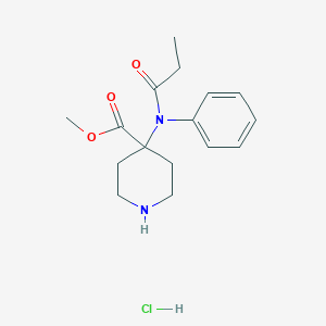 molecular formula C16H23ClN2O3 B162572 4-(苯丙氨基)哌啶-4-羧酸甲酯盐酸盐 CAS No. 61085-87-8