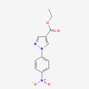 molecular formula C12H11N3O4 B1625725 Ethyl 1-(4-nitrophenyl)-1H-pyrazole-4-carboxylate CAS No. 91397-55-6