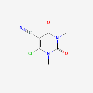 molecular formula C7H6ClN3O2 B1625741 6-Chloro-1,3-dimethyl-2,4-dioxo-1,2,3,4-tetrahydropyrimidine-5-carbonitrile CAS No. 69337-31-1
