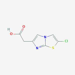 molecular formula C7H5ClN2O2S B1625759 (2-Chloroimidazo[2,1-b][1,3]thiazol-6-yl)acetic acid CAS No. 61984-80-3