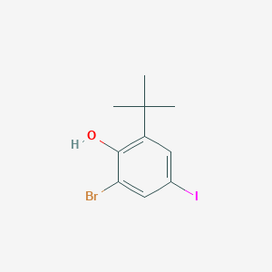 molecular formula C10H12BrIO B1625762 2-Bromo-6-tert-butyl-4-iodophenol CAS No. 60803-27-2