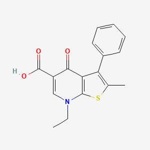 7-Ethyl-2-methyl-4-oxo-3-phenyl-4,7-dihydrothieno[2,3-B]pyridine-5-carboxylic acid