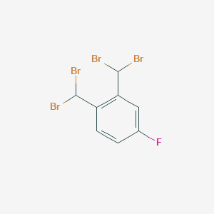 molecular formula C8H5Br4F B1625840 1,2-Bis(dibromomethyl)-4-fluorobenzene CAS No. 89226-81-3