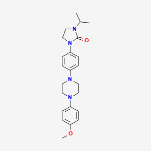 molecular formula C23H30N4O2 B1625860 1-[4-[4-(4-Methoxyphenyl)-1-piperazinyl]phenyl]-3-(1-methylethyl)-2-imidazolidinone CAS No. 95182-50-6