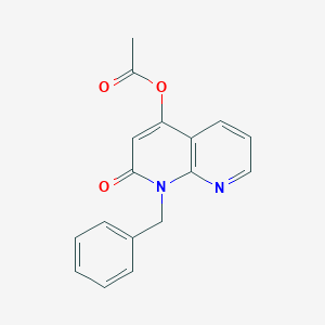 molecular formula C17H14N2O3 B1625874 1-Benzyl-2-oxo-1,2-dihydro-1,8-naphthyridin-4-yl acetate CAS No. 583031-54-3