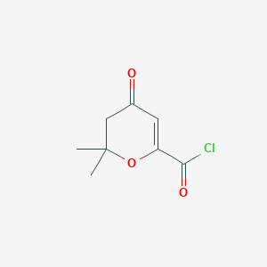 molecular formula C8H9ClO3 B162591 2,2-Dimethyl-4-oxo-3H-pyran-6-carbonyl chloride CAS No. 137178-89-3