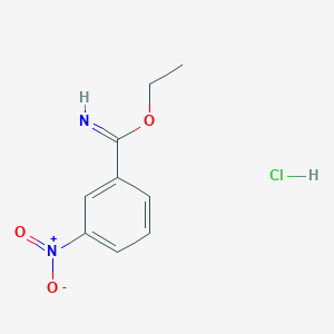 molecular formula C9H11ClN2O3 B1625912 alpha-Ethoxy-m-nitrobenzylideneammonium chloride CAS No. 57508-53-9