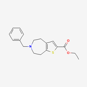 molecular formula C18H21NO2S B1625962 ethyl 6-benzyl-5,6,7,8-tetrahydro-4H-thieno[2,3-d]azepine-2-carboxylate CAS No. 83621-45-8