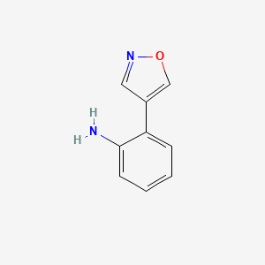 molecular formula C9H8N2O B1625987 2-(Isoxazol-4-yl)aniline CAS No. 87488-70-8