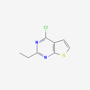 molecular formula C8H7ClN2S B1626018 4-Chloro-2-ethylthieno[2,3-d]pyrimidine CAS No. 56844-11-2