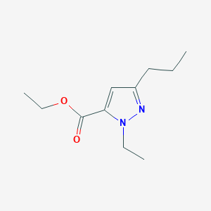 molecular formula C11H18N2O2 B162605 1-Ethyl-3-propyl-1H-pyrazole-5-carboxylic acid ethyl ester CAS No. 139756-15-3