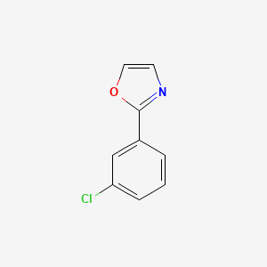 molecular formula C9H6ClNO B1626055 2-(3-Chlorophenyl)oxazole CAS No. 62882-06-8