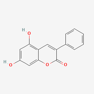 molecular formula C15H10O4 B1626069 5,7-Dihydroxy-3-phenylcoumarin CAS No. 6468-93-5