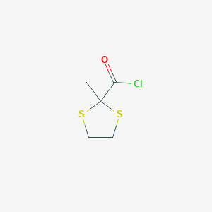 molecular formula C5H7ClOS2 B162608 2-Methyl-1,3-dithiolane-2-carbonyl chloride CAS No. 126338-59-8