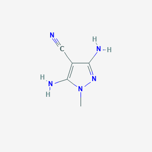 molecular formula C5H7N5 B1626082 3,5-diamino-1-methyl-1H-pyrazole-4-carbonitrile CAS No. 65889-61-4