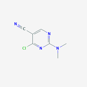 molecular formula C7H7ClN4 B1626103 4-Chloro-2-(dimethylamino)pyrimidine-5-carbonitrile CAS No. 82183-24-2