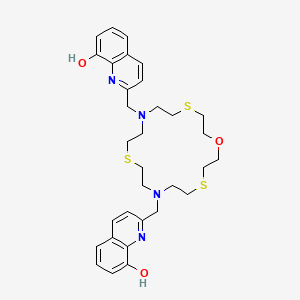 molecular formula C32H40N4O3S3 B1626113 2-[[13-[(8-Hydroxyquinolin-2-yl)methyl]-1-oxa-4,10,16-trithia-7,13-diazacyclooctadec-7-yl]methyl]quinolin-8-ol CAS No. 343372-33-8