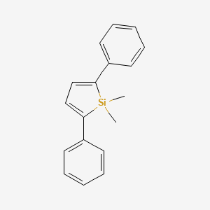 molecular formula C18H18Si B1626133 Silacyclopenta-2,4-diene, 1,1-dimethyl-2,5-diphenyl- CAS No. 7688-03-1