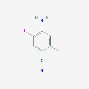 molecular formula C8H7IN2 B1626135 4-Amino-5-iodo-2-methylbenzonitrile CAS No. 380241-62-3