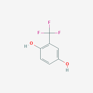 molecular formula C7H5F3O2 B1626141 2-(Trifluoromethyl)benzene-1,4-diol CAS No. 577-10-6