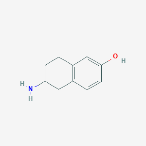 molecular formula C10H13NO B1626154 6-Amino-5,6,7,8-tetrahydronaphthalen-2-OL CAS No. 70312-01-5