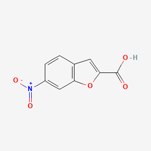 molecular formula C9H5NO5 B1626157 6-Nitro-1-benzofuran-2-carboxylic acid CAS No. 64209-68-3