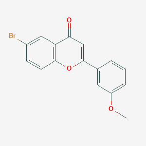 4H-1-Benzopyran-4-one, 6-bromo-2-(3-methoxyphenyl)-
