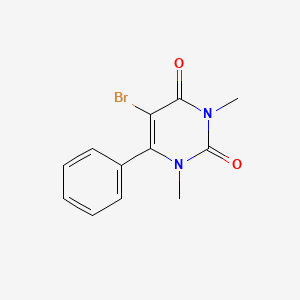 molecular formula C12H11BrN2O2 B1626161 5-Bromo-1,3-dimethyl-6-phenyluracil CAS No. 98854-09-2