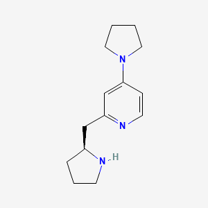 molecular formula C14H21N3 B1626192 4-(1-Pyrrolidinyl)-2-[(2S)-2-pyrrolidinylmethyl]pyridine CAS No. 748788-98-9