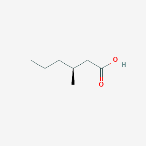 molecular formula C7H14O2 B1626193 3-Methylhexanoic acid, (S)- CAS No. 35666-77-4