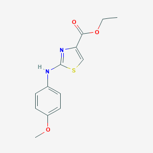 molecular formula C13H14N2O3S B162620 Ethyl 2-[(4-methoxyphenyl)amino]-1,3-thiazole-4-carboxylate CAS No. 126533-79-7