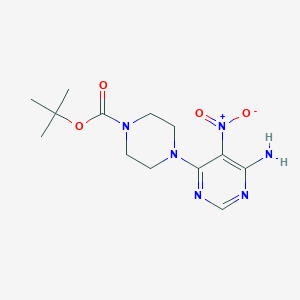 molecular formula C13H20N6O4 B1626221 Tert-butyl 4-(6-amino-5-nitropyrimidin-4-yl)piperazine-1-carboxylate CAS No. 245450-04-8