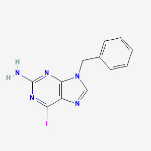 molecular formula C12H10IN5 B1626222 2-Amino-9-benzyl-6-iodopurine CAS No. 553645-21-9