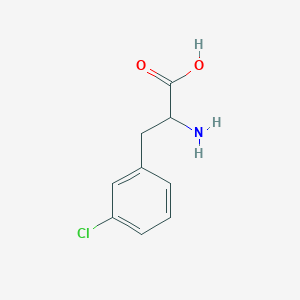 molecular formula C9H10ClNO2 B162623 3-CHLORO-DL-PHENYLALANINE CAS No. 1956-15-6