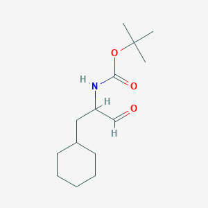 molecular formula C14H25NO3 B1626234 tert-Butyl (1-cyclohexyl-3-oxopropan-2-yl)carbamate CAS No. 98105-42-1