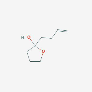 molecular formula C8H14O2 B1626235 2-(But-3-en-1-yl)tetrahydrofuran-2-ol CAS No. 92362-19-1