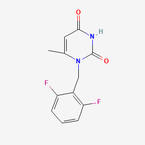 molecular formula C12H10F2N2O2 B1626245 1-[(2,6-Difluorophenyl)methyl]-6-methyl-pyrimidine-2,4-dione CAS No. 352303-65-2