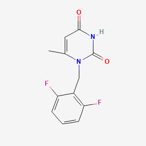 1-[(2,6-Difluorophenyl)methyl]-6-methyl-pyrimidine-2,4-dione