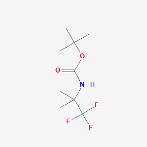 molecular formula C9H14F3NO2 B1626273 Tert-butyl [1-(trifluoromethyl)cyclopropyl]carbamate CAS No. 902494-31-9
