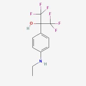 molecular formula C11H11F6NO B1626275 2-(4-Ethylamino-phenyl)-1,1,1,3,3,3-hexafluoro-propan-2-ol CAS No. 65797-85-5