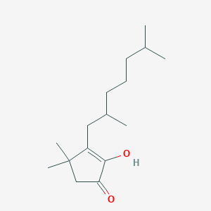 molecular formula C16H28O2 B1626278 3-(2,6-Dimethylheptyl)-2-hydroxy-4,4-dimethylcyclopent-2-enone CAS No. 871482-80-3
