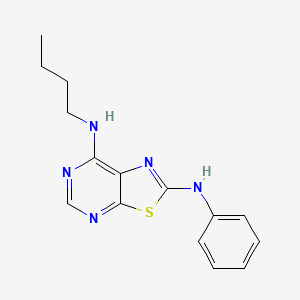 molecular formula C15H17N5S B1626279 N7-Butyl-N2-phenylthiazolo[5,4-d]pyrimidine-2,7-diamine CAS No. 871266-90-9